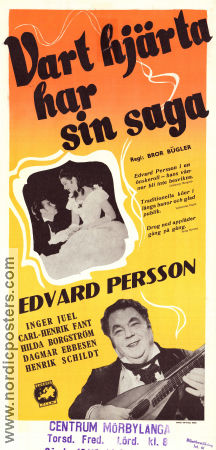 Vart hjärta har sin saga 1948 poster Edvard Persson Inger Juel Carl-Henrik Fant Bror Bügler Instrument