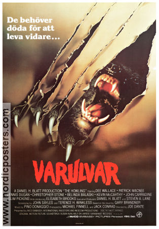 Varulvar 1981 poster Dee Wallace Patrick Macnee Dennis Dugan Joe Dante