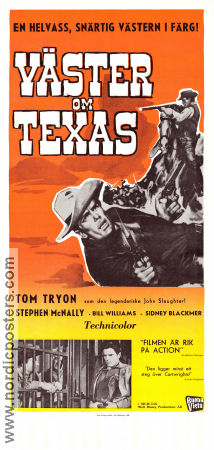 Väster om Texas 1959 poster Tom Tryon Stephen McNally Harry Keller Från TV