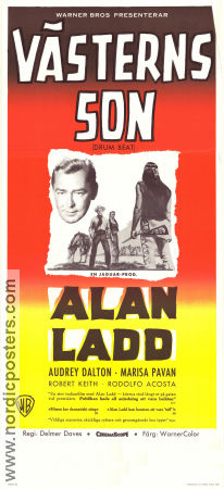 Västerns son 1954 poster Alan Ladd Audrey Dalton Marisa Pavan Delmer Daves