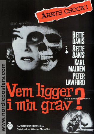 Vem ligger i min grav 1964 poster Bette Davis Karl Malden Peter Lawford Paul Henreid