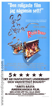 Vem satte dit Roger Rabbit 1988 poster Bob Hoskins Christopher Lloyd Joanna Cassidy Robert Zemeckis Animerat