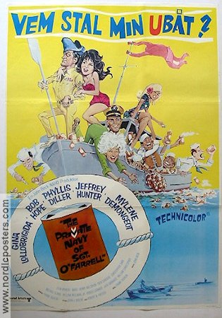 Vem stal min ubåt 1969 poster Bob Hope Gina Lollobrigida Skepp och båtar