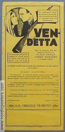 Vendetta 1931 poster Alice Field