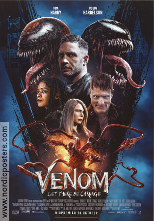 Venom: Let There Be Carnage 2021 poster Tom Hardy Woody Harrelson Michelle Williams Andy Serkis Hitta mer: Marvel Hitta mer: Spider-Man