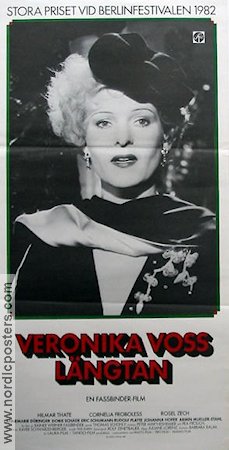 Veronika Voss längtan 1982 poster Rosel Zech Rainer Werner Fassbinder