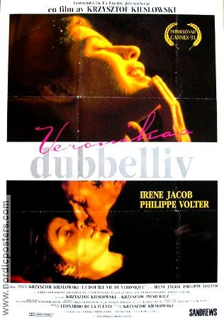 Veronikas dubbelliv 1991 poster Irene Jacob Krzysztof Kieslowski Filmen från: Poland