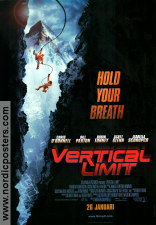 Vertical Limit 2000 poster Scott Glenn Chris O´Donnell Izabella Scorupco Martin Campbell Berg