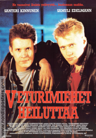 Veturimiehet heiluttaa 1992 poster Santeri Kinnunen Samuli Edelmann Liisa Mustonen Kari Paljakka Finland Affischen från: Finland
