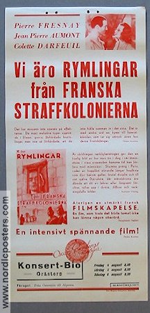 Vi äro rymlingar från franska straffkolonierna 1937 poster Pierre Fresnay