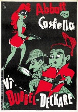 Vi dubbel-deckare 1942 poster Abbott and Costello