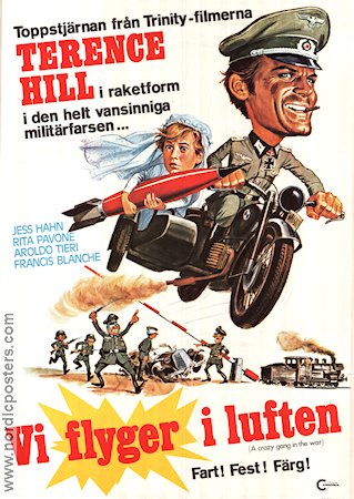 Vi flyger i luften 1975 poster Terence Hill Motorcyklar