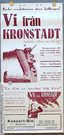 Vi från Kronstadt 1936 poster Efim Dzigan Ryssland