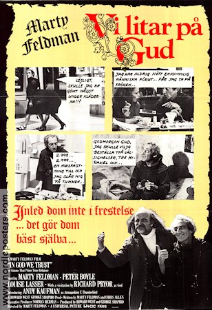 Vi litar på gud 1980 poster Peter Boyle Marty Feldman