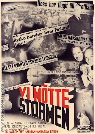 Vi mötte stormen 1943 poster Krig