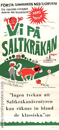 Vi på Saltkråkan 1968 poster Maria Johansson Torsten Lilliecrona Louise Edlind Olle Hellbom Hitta mer: Saltkråkan Text: Astrid Lindgren