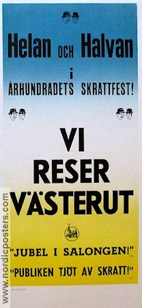 Vi reser västerut 1937 poster Helan och Halvan