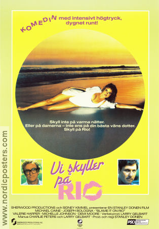 Vi skyller på Rio 1984 poster Michael Caine Joseph Bologna Demi Moore Stanley Donen Strand