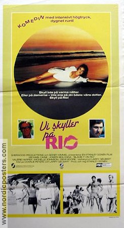 Vi skyller på Rio 1984 poster Michael Caine Michelle Johnson Joseph Bologna Stanley Donen Strand