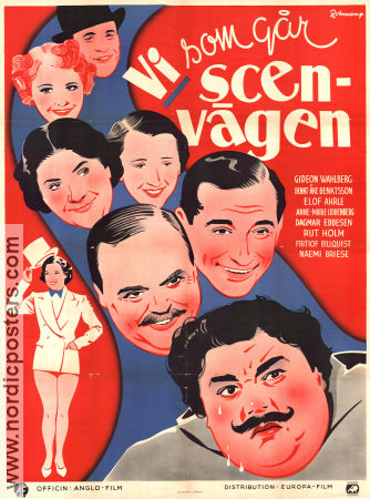 Vi som går scenvägen 1938 poster Elof Ahrle Bengt-Åke Bengtsson Rut Holm Gideon Wahlberg Hitta mer: Large poster Eric Rohman art