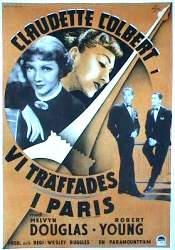 Vi träffades i Paris 1937 poster Claudette Colbert