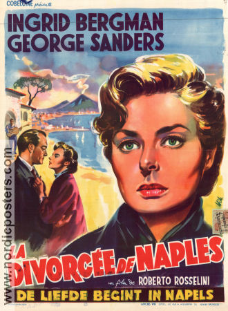 Viaggio in Italia 1954 poster Ingrid Bergman George Sanders Roberto Rossellini