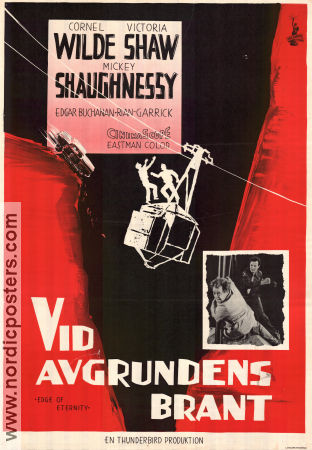 Vid avgrundens brant 1959 poster Cornel Wilde Victoria Shaw Don Siegel Berg