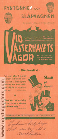 Vid västerhavets vågor 1927 poster Fyrtornet och Släpvagnen Fy og Bi Lau Lauritzen Skepp och båtar Danmark