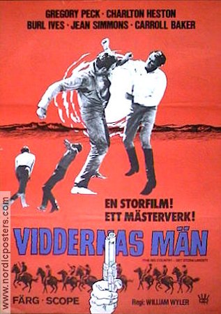 Viddernas män 1959 poster Gregory Peck Charlton Heston