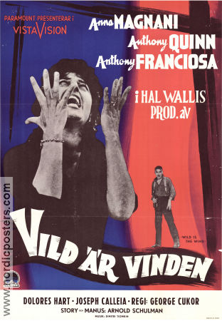 Vild är vinden 1958 poster Anna Magnani Anthony Quinn George Cukor