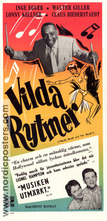 Vilda rytmer 1955 poster Lionel Hampton Walter Giller Inge Egger Ernst Matray