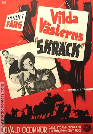 Vilda västerns skräck 1951 poster Donald O´Connor