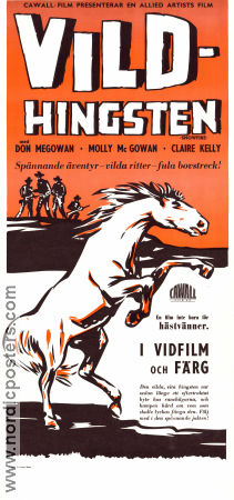 Vildhingsten 1957 poster Don Megowan Molly McGowan Claire Kelly Dorrell McGowan Hästar