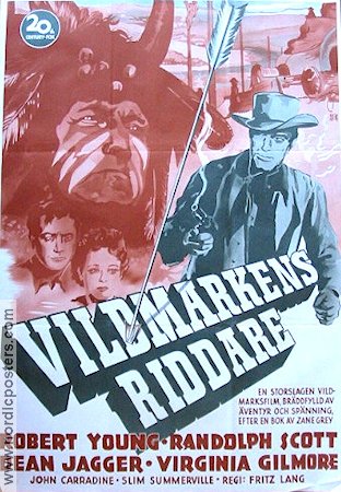 Vildmarkens riddare 1941 poster Robert Young Fritz Lang