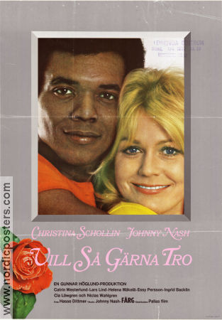 Vill så gärna tro 1971 poster Christina Schollin Johnny Nash Catrin Westerlund Gunnar Höglund