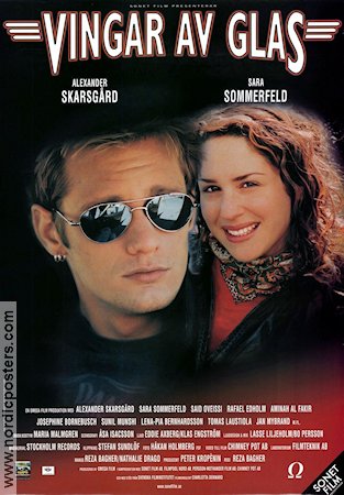 Vingar av glas 2000 poster Alexander Skarsgård Sara Sommerfeld Reza Bagher Glasögon