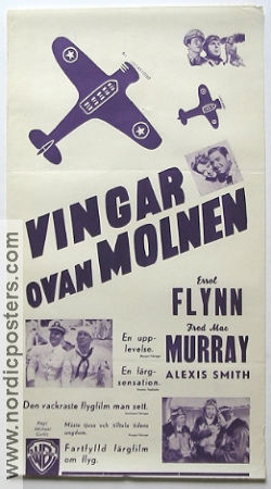 Vingar ovan molnen 1941 poster Errol Flynn Fred MacMurray Michael Curtiz Flyg