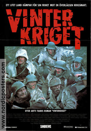 Vinterkriget 1989 poster Taneli Mäkelä Vesa Vierikko Pekka Parikka Krig Finland