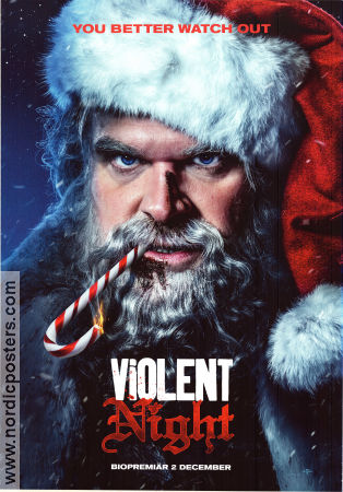 Violent Night 2022 poster David Harbour John Leguizamo Beverly D´Angelo Tommy Wirkola Helger