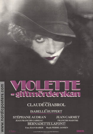 Violette 1978 poster Isabelle Huppert Claude Chabrol