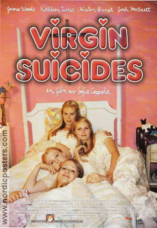 The Virgin Suicides 1999 poster Kirsten Dunst Josh Hartnett James Woods Kathleen Turner Scott Glenn Sofia Coppola