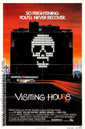 Visiting Hours 1982 poster Lee Grant Michael Ironside Jean-Claude Lord