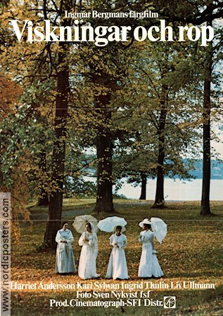 Viskningar och rop 1973 poster Harriet Andersson Karin Sylwan Liv Ullmann Ingrid Thulin Ingmar Bergman Foto: Sven Nykvist