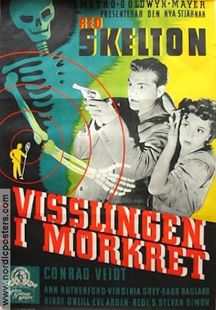 Visslingen i mörkret 1941 poster Red Skelton Conrad Veidt Ann Rutherford S Sylvan Simon