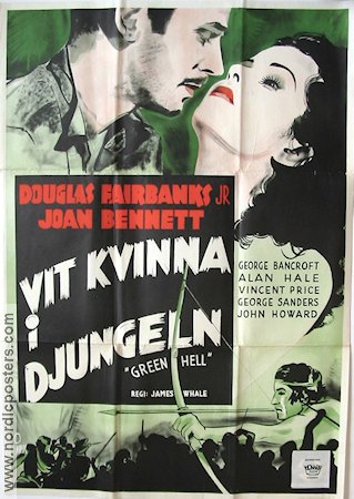 Vit kvinna i djungeln 1940 poster Douglas Fairbanks Jr Joan Bennett