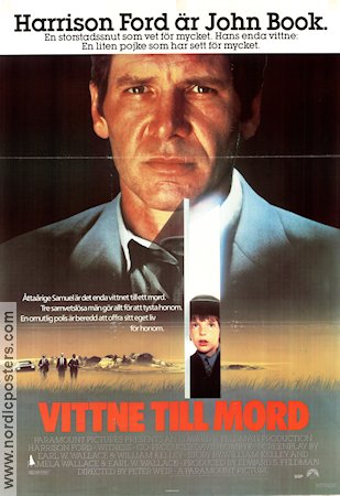 Vittne till mord 1985 poster Harrison Ford Kelly McGillis Lukas Haas Peter Weir