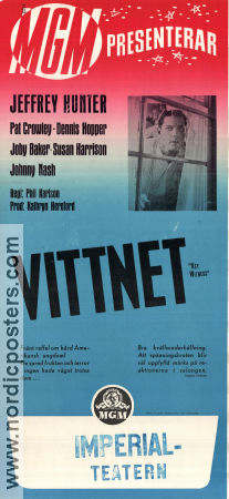 Vittnet 1960 poster Jeffrey Hunter Pat Crowley Dennis Hopper Phil Karlson