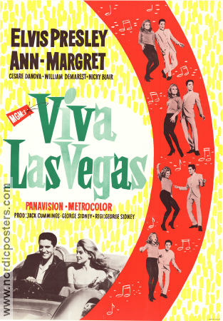 Viva Las Vegas 1964 poster Elvis Presley Ann-Margret Cesare Danova George Sidney Musikaler
