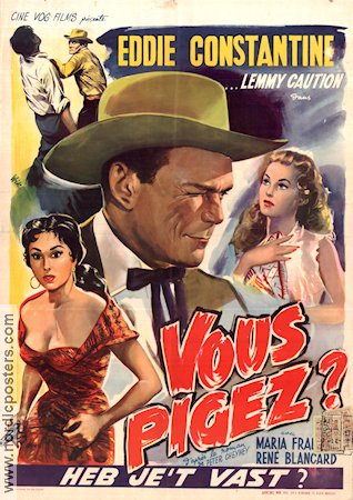 Vous pigez 1955 poster Eddie Constantine