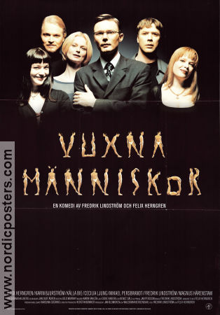 Vuxna människor 1999 poster Fredrik Lindström Karin Bjurström Mikael Persbrandt Felix Herngren